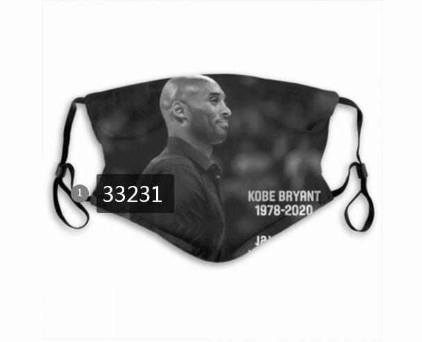 2021 NBA Los Angeles Lakers #24 kobe bryant 33231 Dust mask with filter